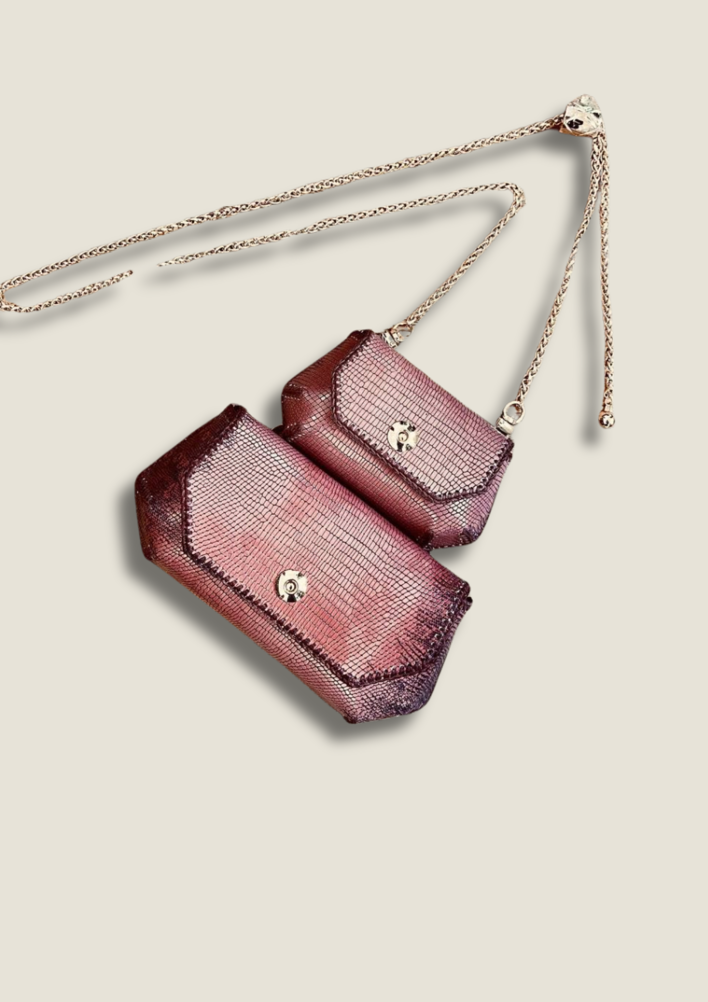 Luxe Gemini Bag Set - Premium Python Leather Collection