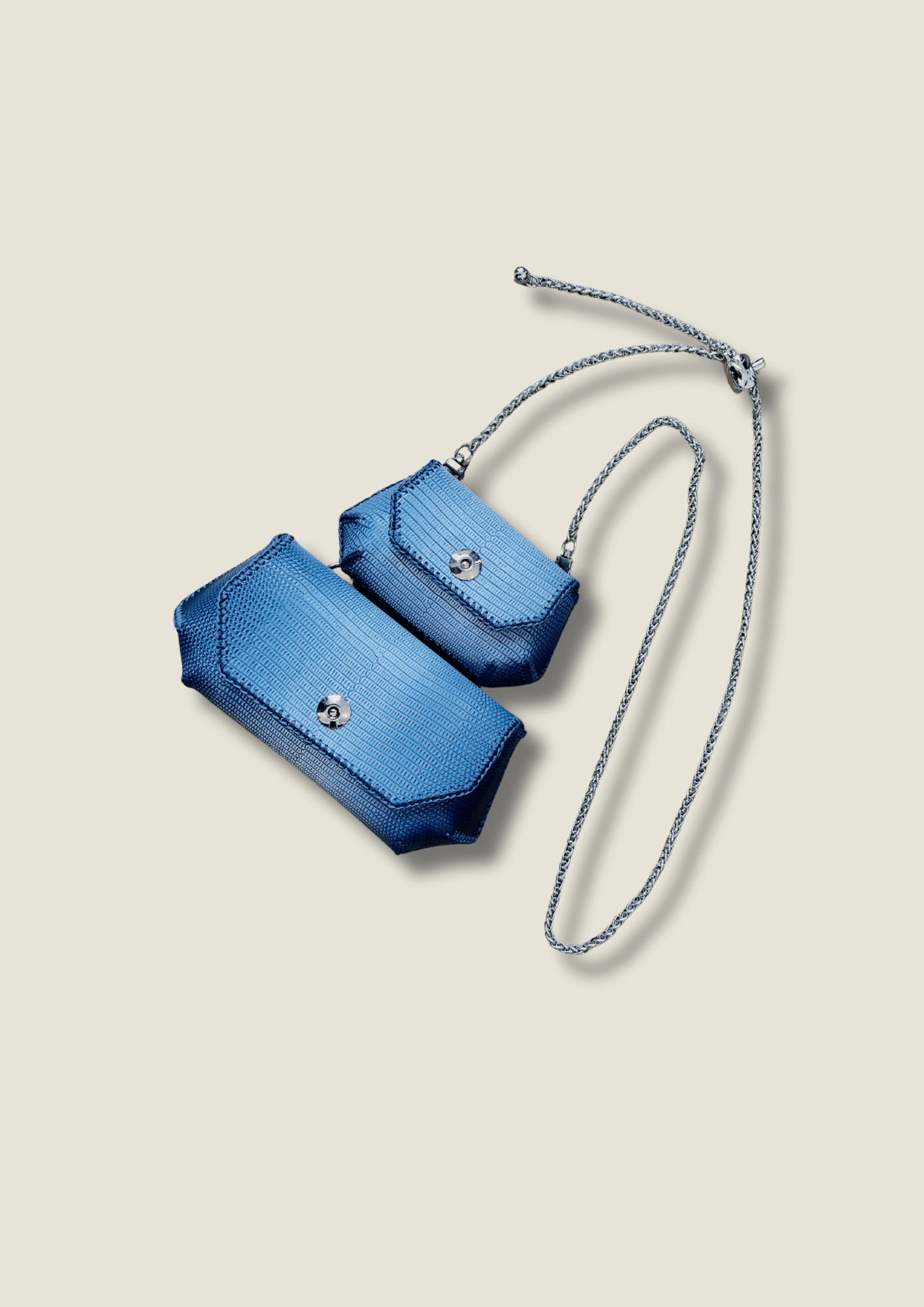 Classic Gemini Bag Set - Versatile Python Leather Duo