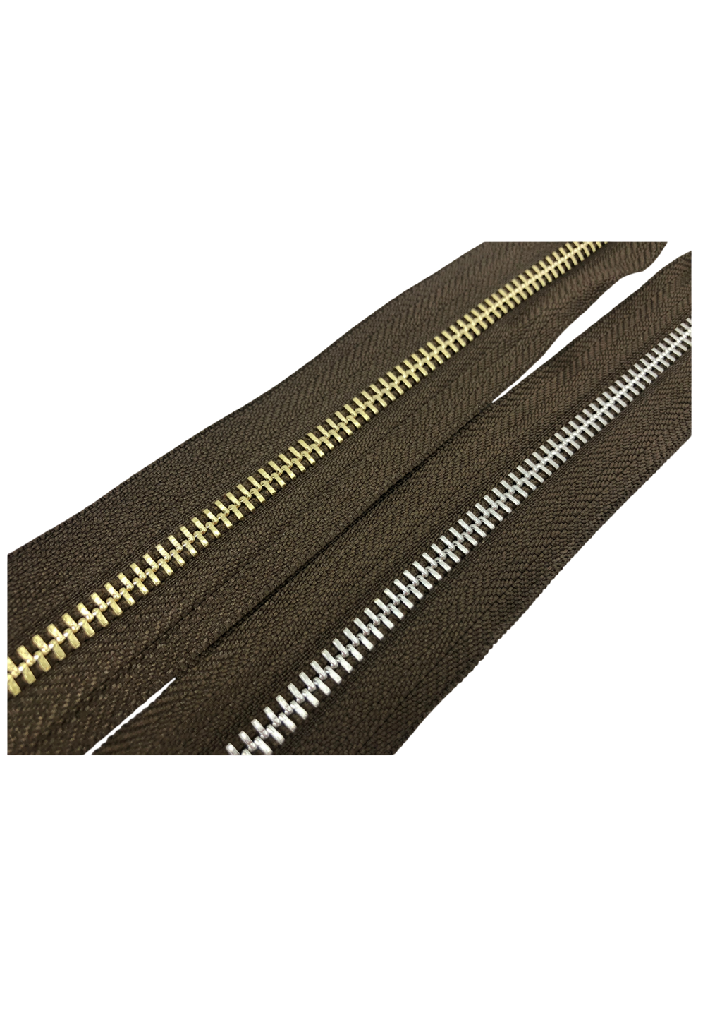 Chocolate brown zip Zippers Malusha Shop.
