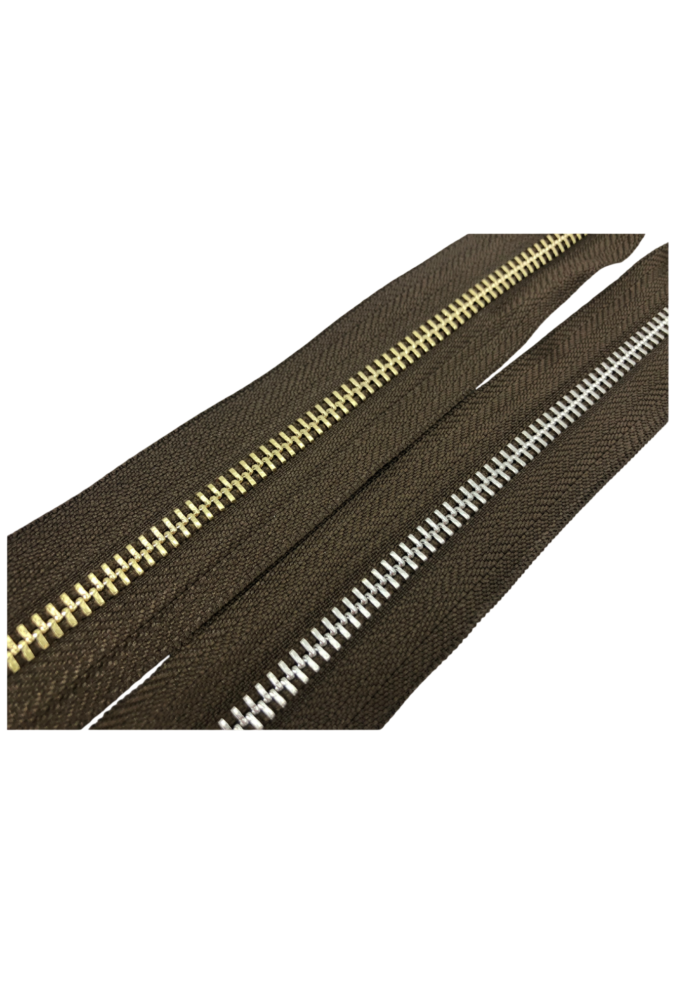 Chocolate brown zip Zippers Malusha Shop.