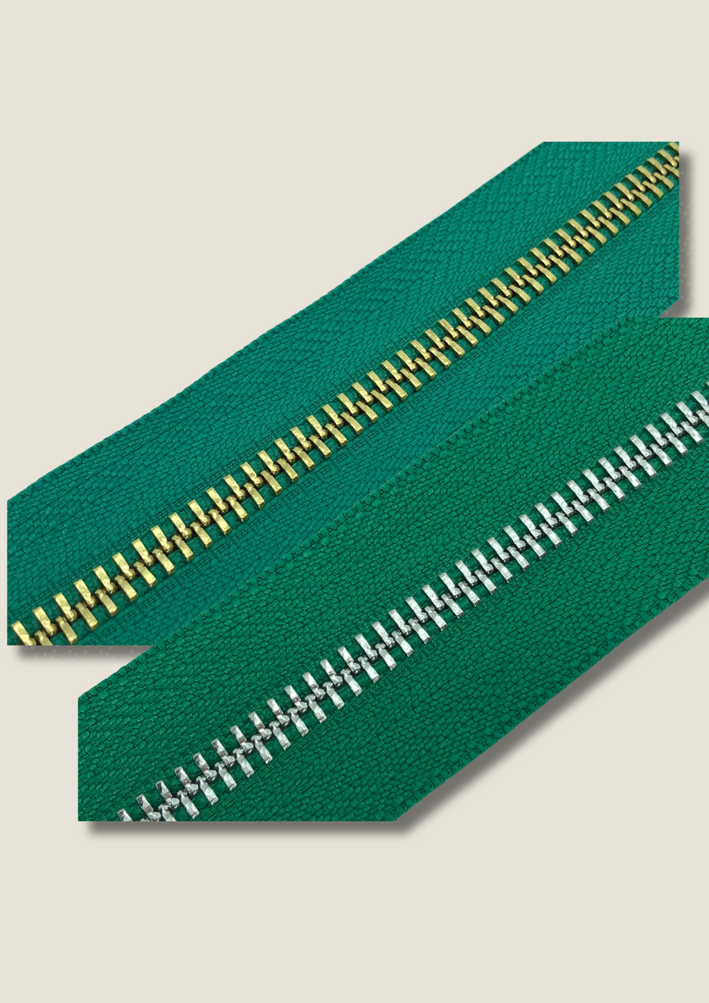Green zip Zippers Malusha Shop.