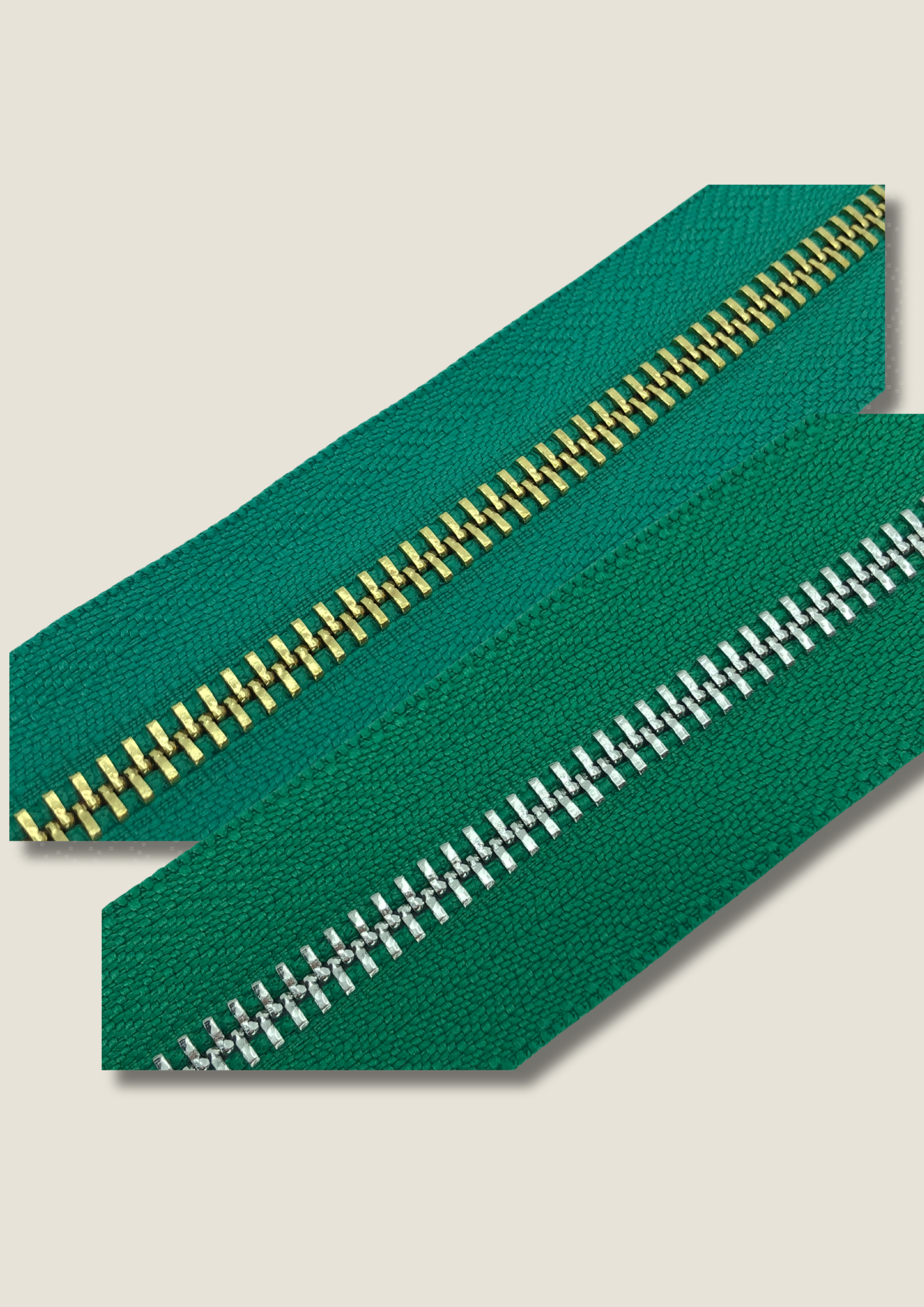Green zip Zippers Malusha Shop.
