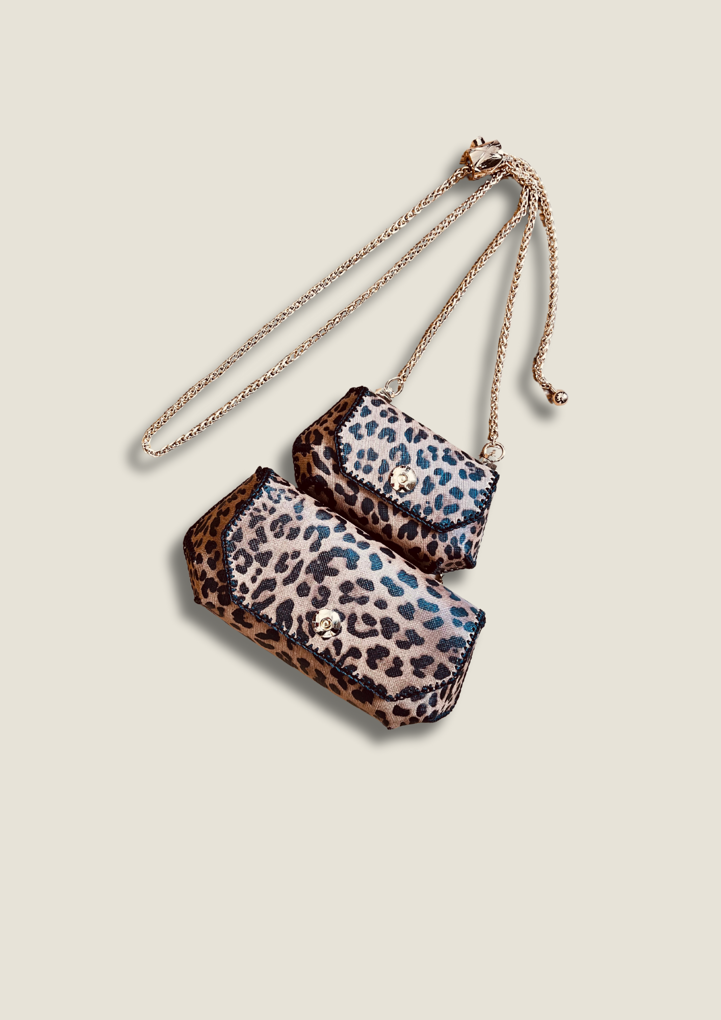 Compact Gemini Bag Set - Smart Python Leather Organization