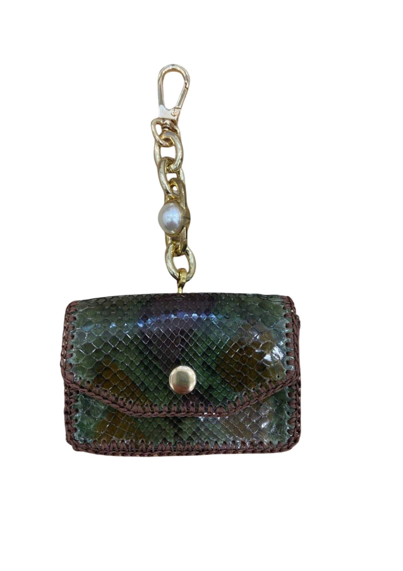 Cardholder with gold chain and swivel hook Card holder Malusha Shop.