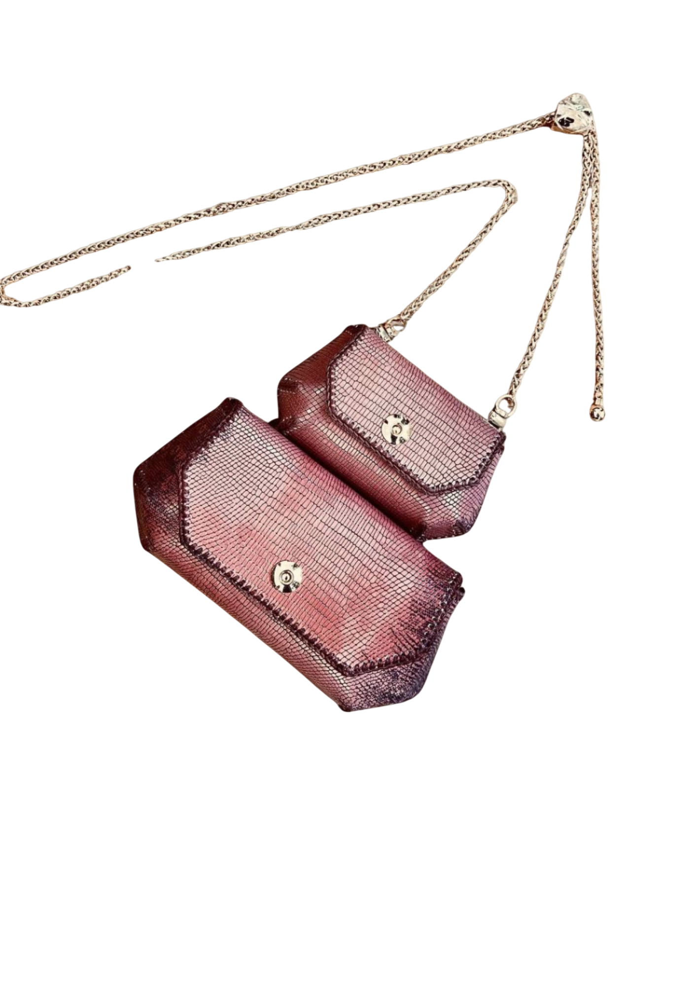 Luxe Gemini Bag Set - Premium Python Leather Collection
