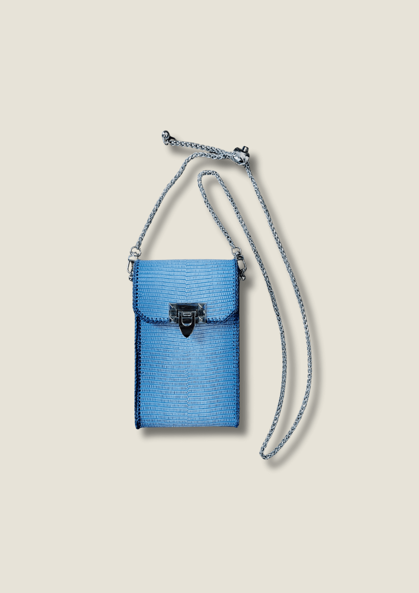 Luxury GG Embossed Leather Phone Case - Vertical Design with Alcantara Lining