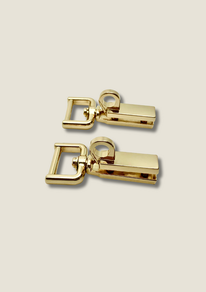 Side bag strap  connector with swivel hook (pair)