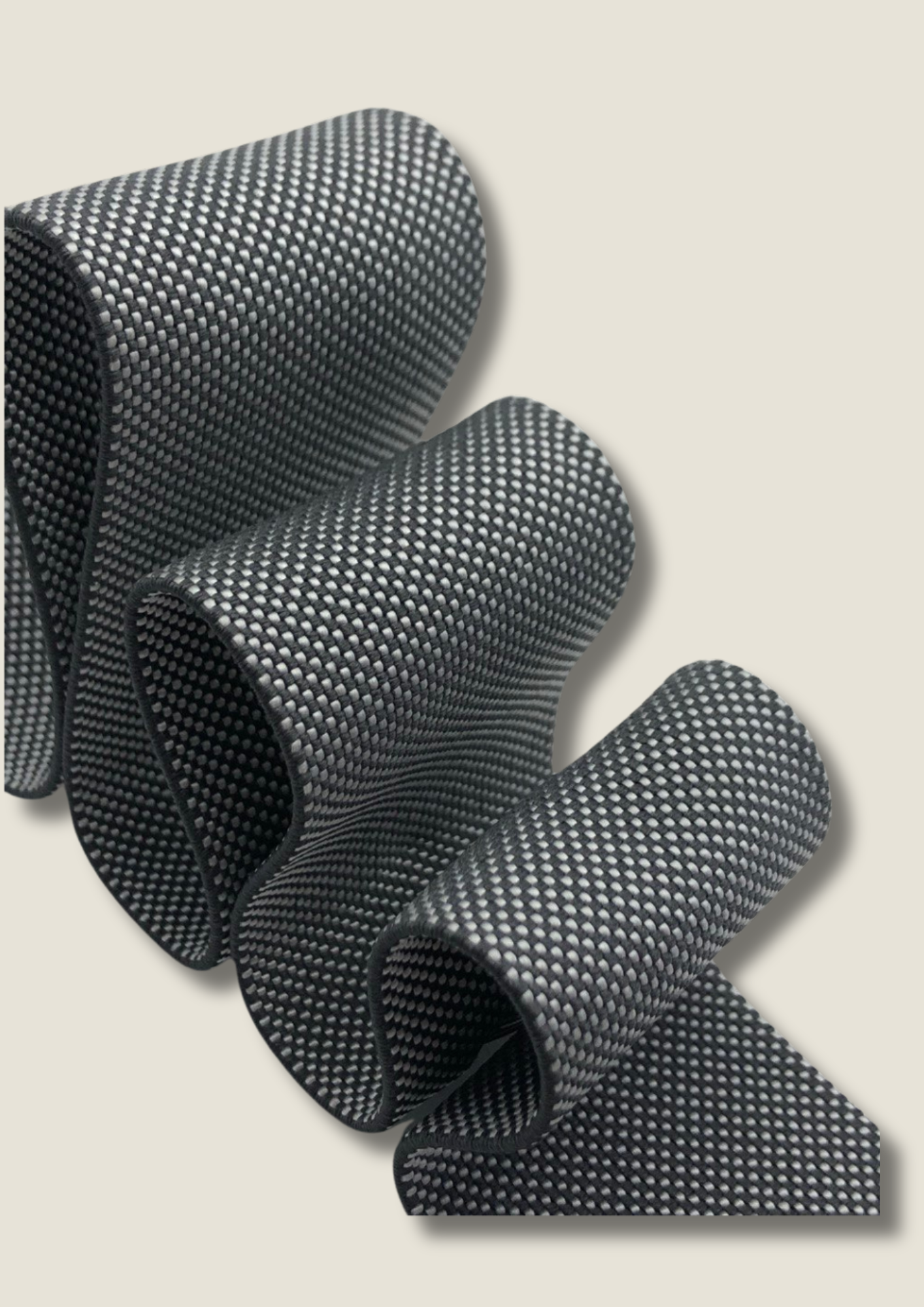 Double faced melange cotton ribbon Ribbon Malusha Shop.