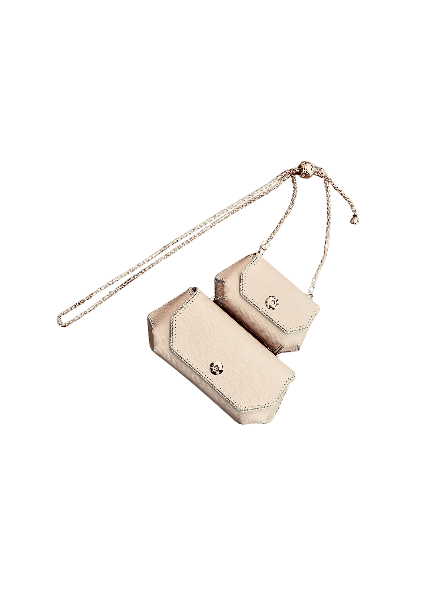 Elegant Gemini Bag Set - Multi-Functional Python Leather Pair