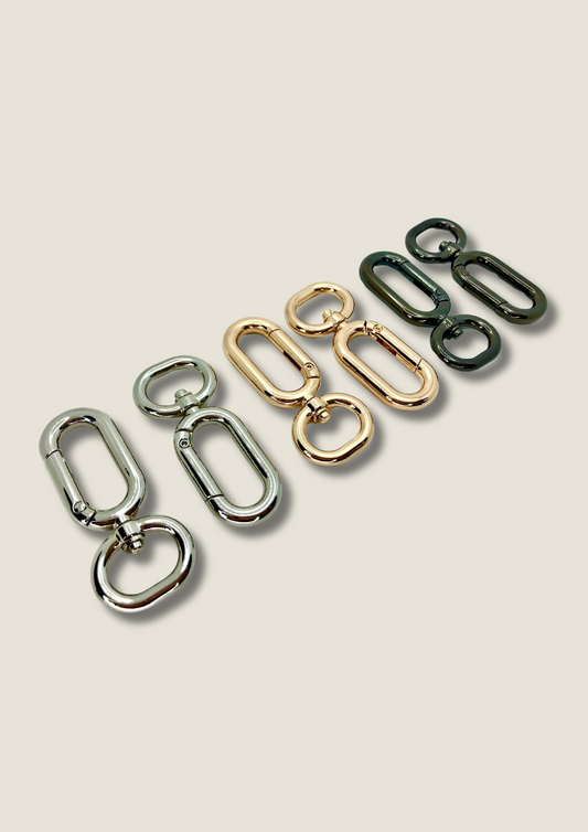 Swivel snap hook oval shape (pair)