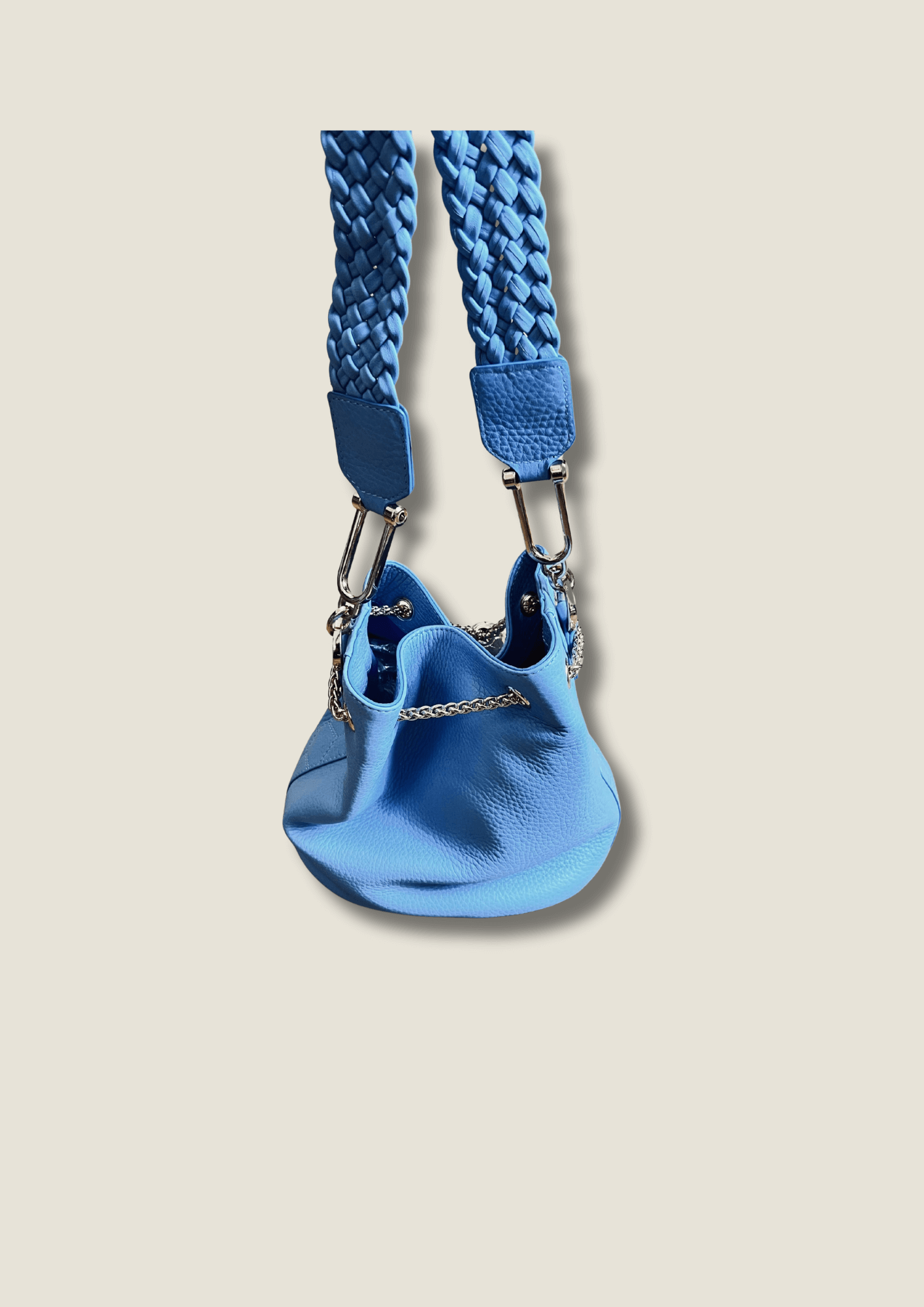 Premium Togo Leather Pouch Bag - Luxury Goat Skin Lined Handbag