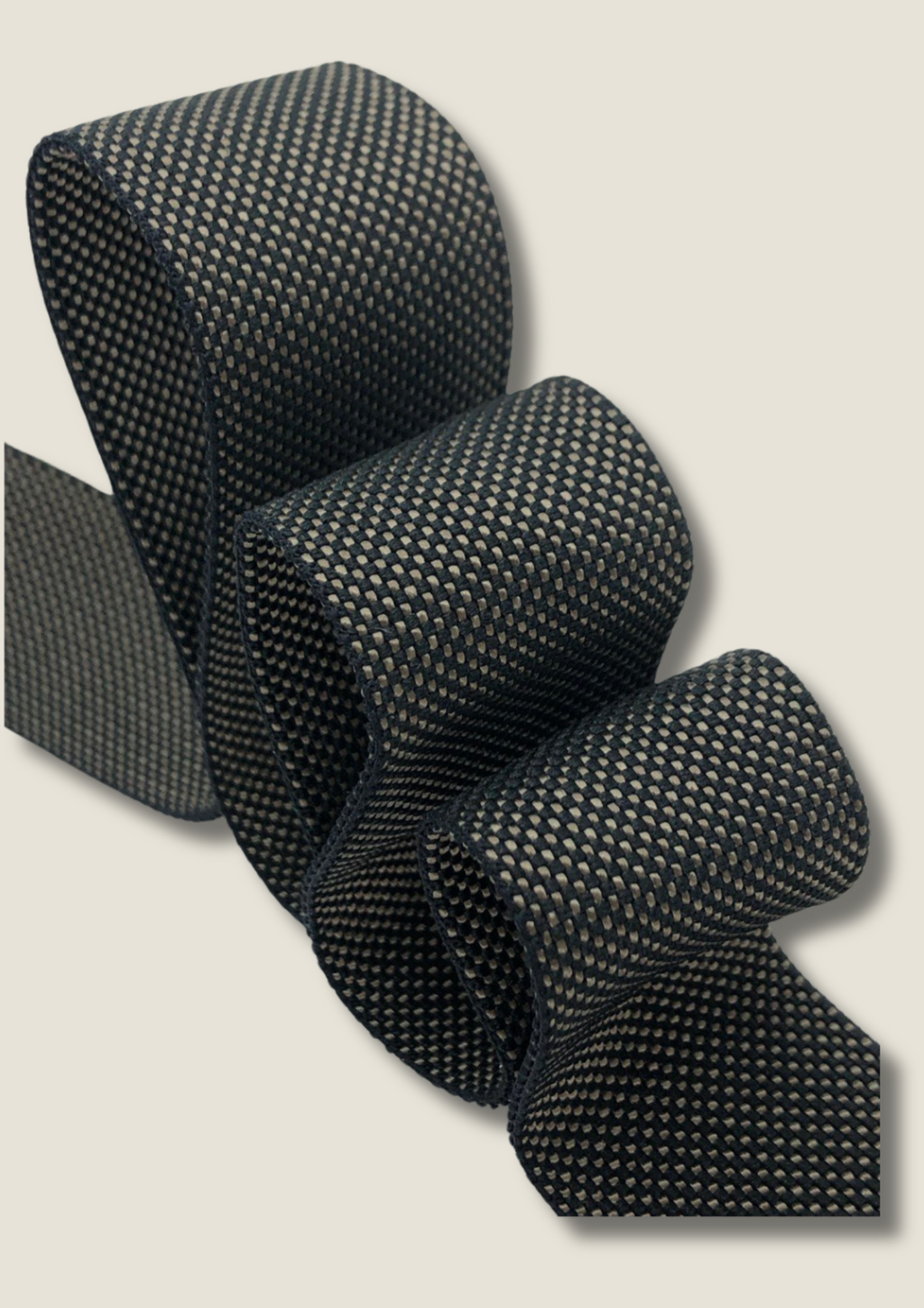 Double faced melange cotton ribbon Ribbon Malusha Shop.