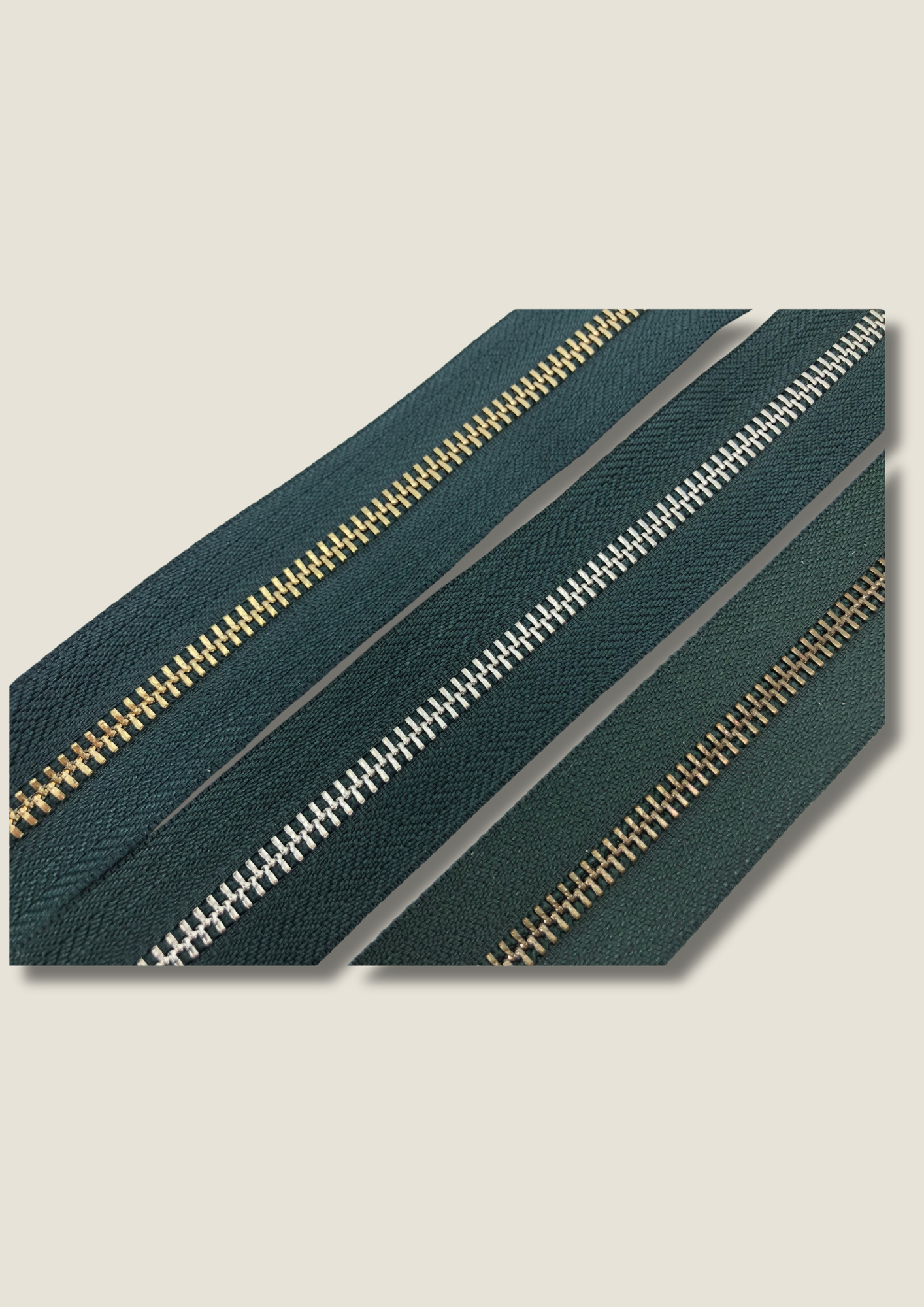 Dark green zip Zippers Malusha Shop.
