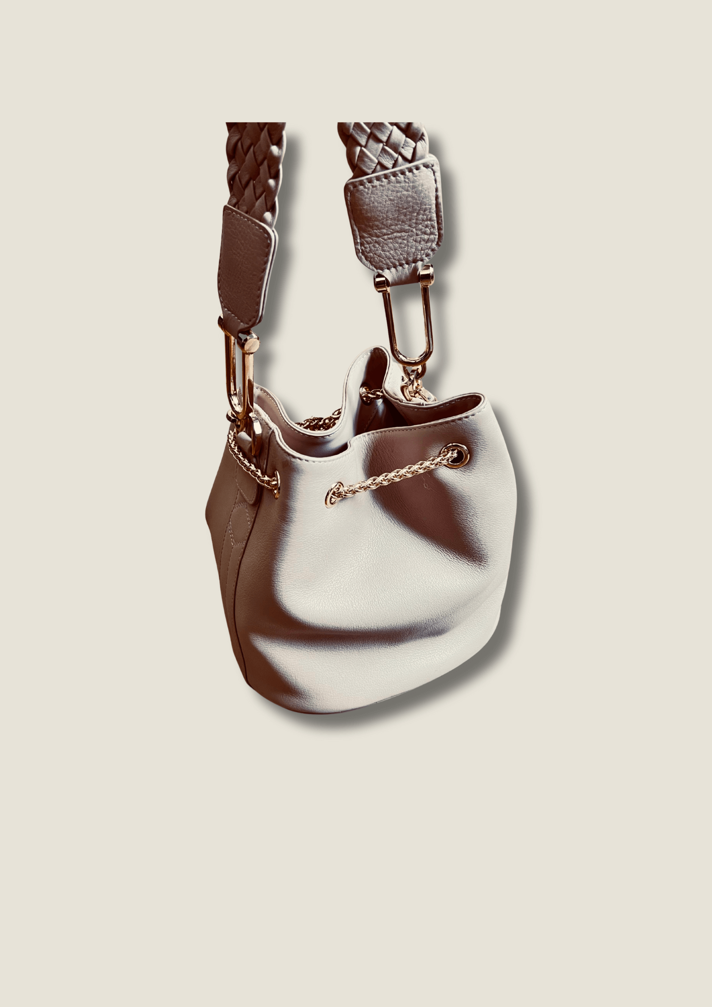 Luxury Togo Leather Pouch Bag - Premium Goat Skin Lined Handbag