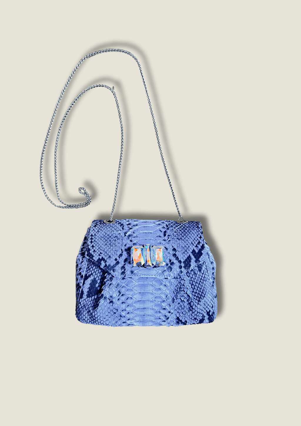 Luxury Python Suede Evening Bag - Elegant Night Out Clutch