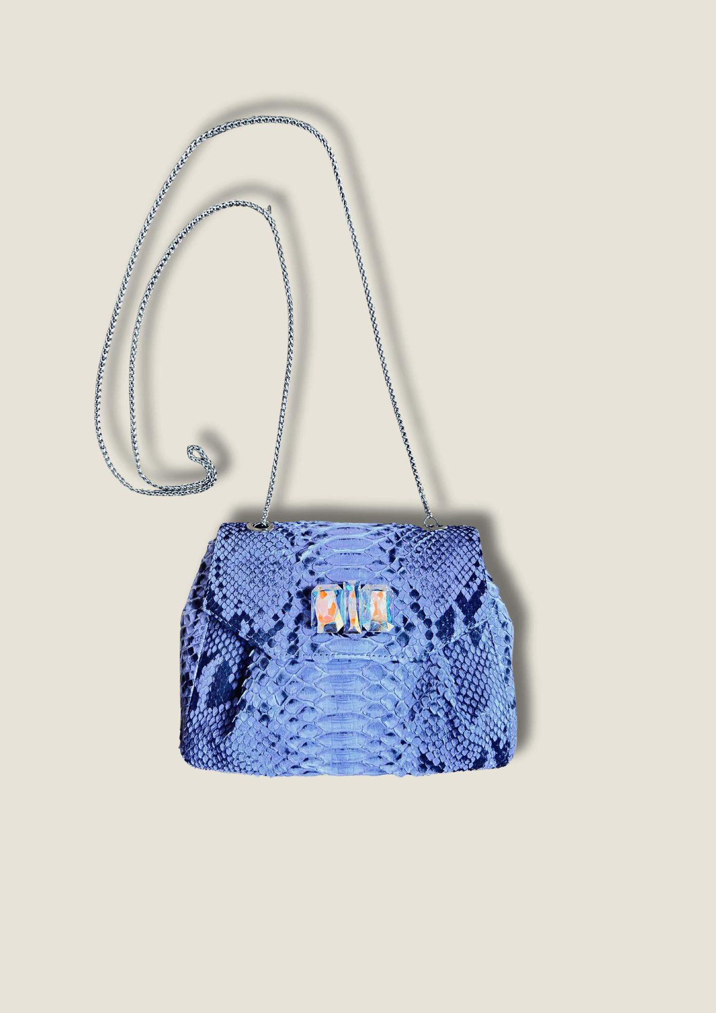 Luxury Python Suede Evening Bag - Elegant Night Out Clutch