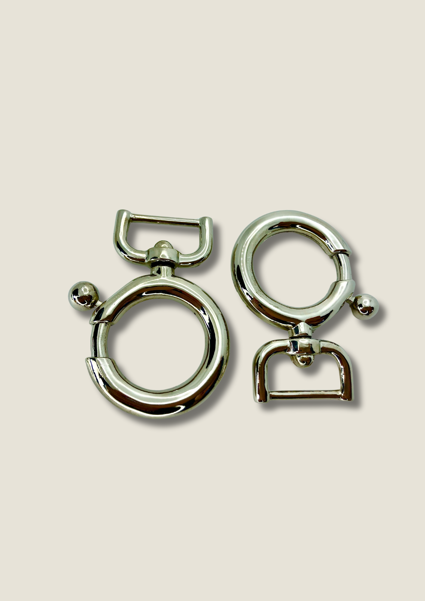 Ring-shape swivel snap hook D&G style (pair)