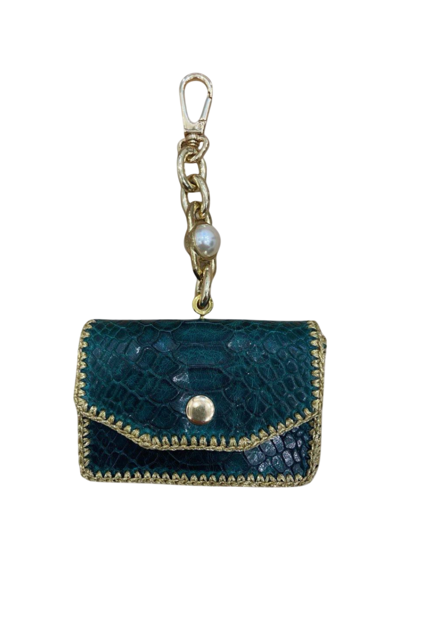 Cardholder with gold chain and swivel hook Card holder Malusha Shop.