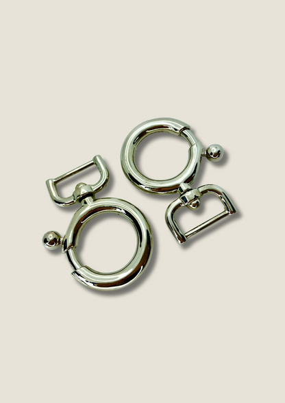 Ring-shape swivel snap hook D&G style (pair)