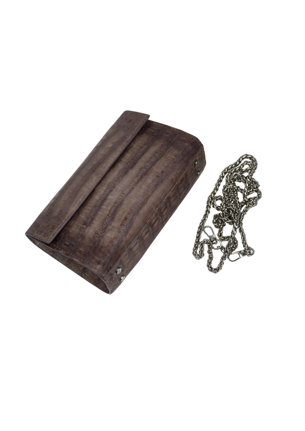 Classic clutch bag made of natural crocodile Clutch Malusha Shop.