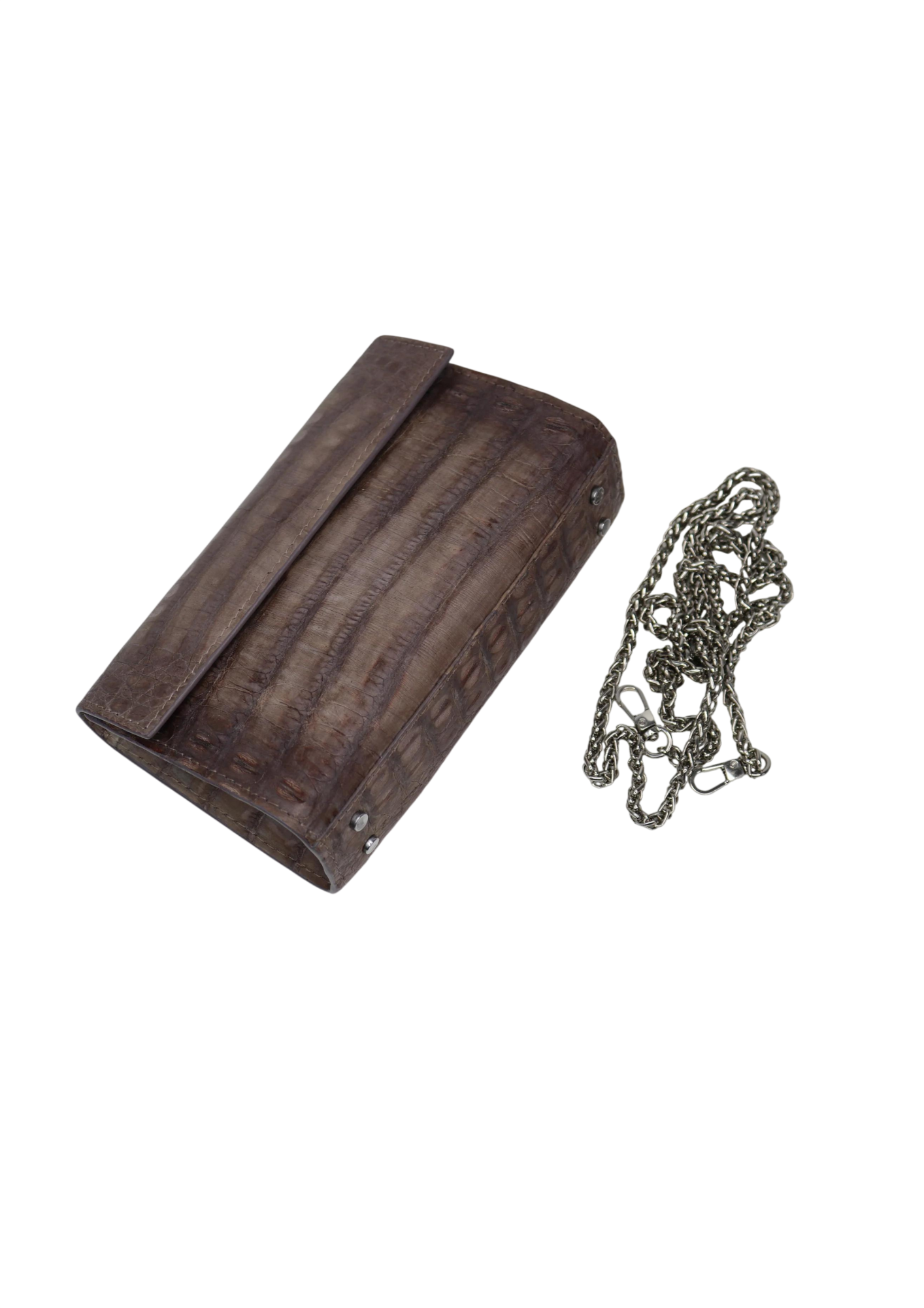 Classic clutch bag made of natural crocodile Clutch Malusha Shop.