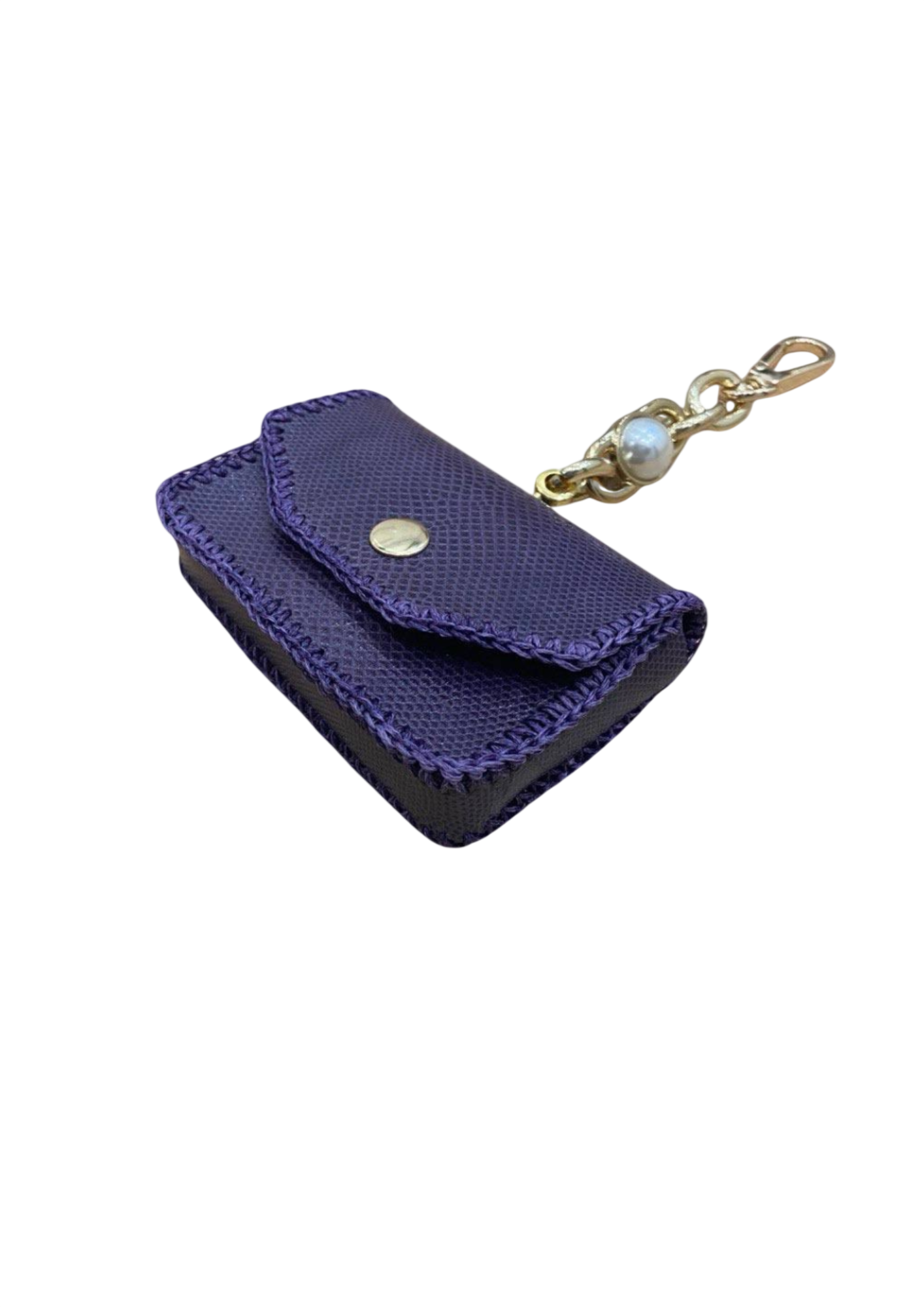 Cardholder with gold chain and swivel hook Card holder Malusha Shop.