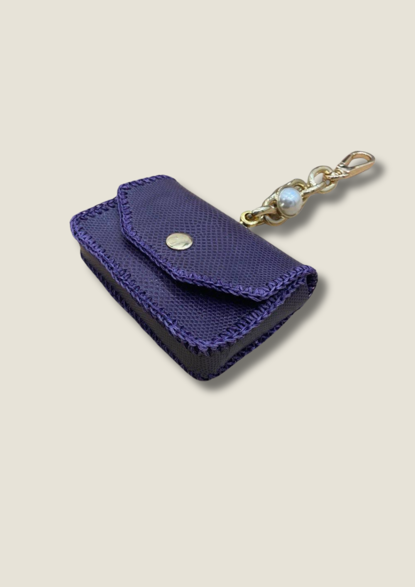 Cardholder with gold chain and swivel hook Card holder Malusha Shop.