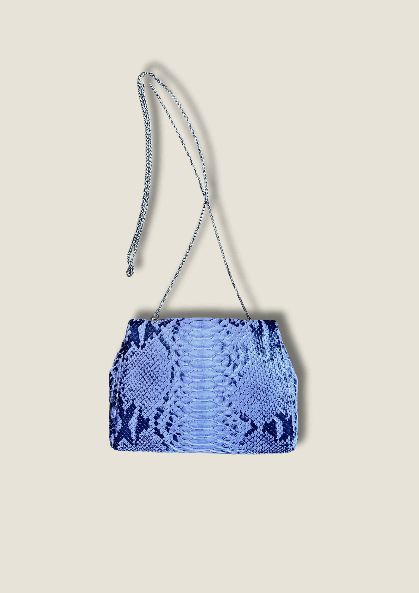 Luxury Python Suede Evening Bag - Elegant Night Out Clutch