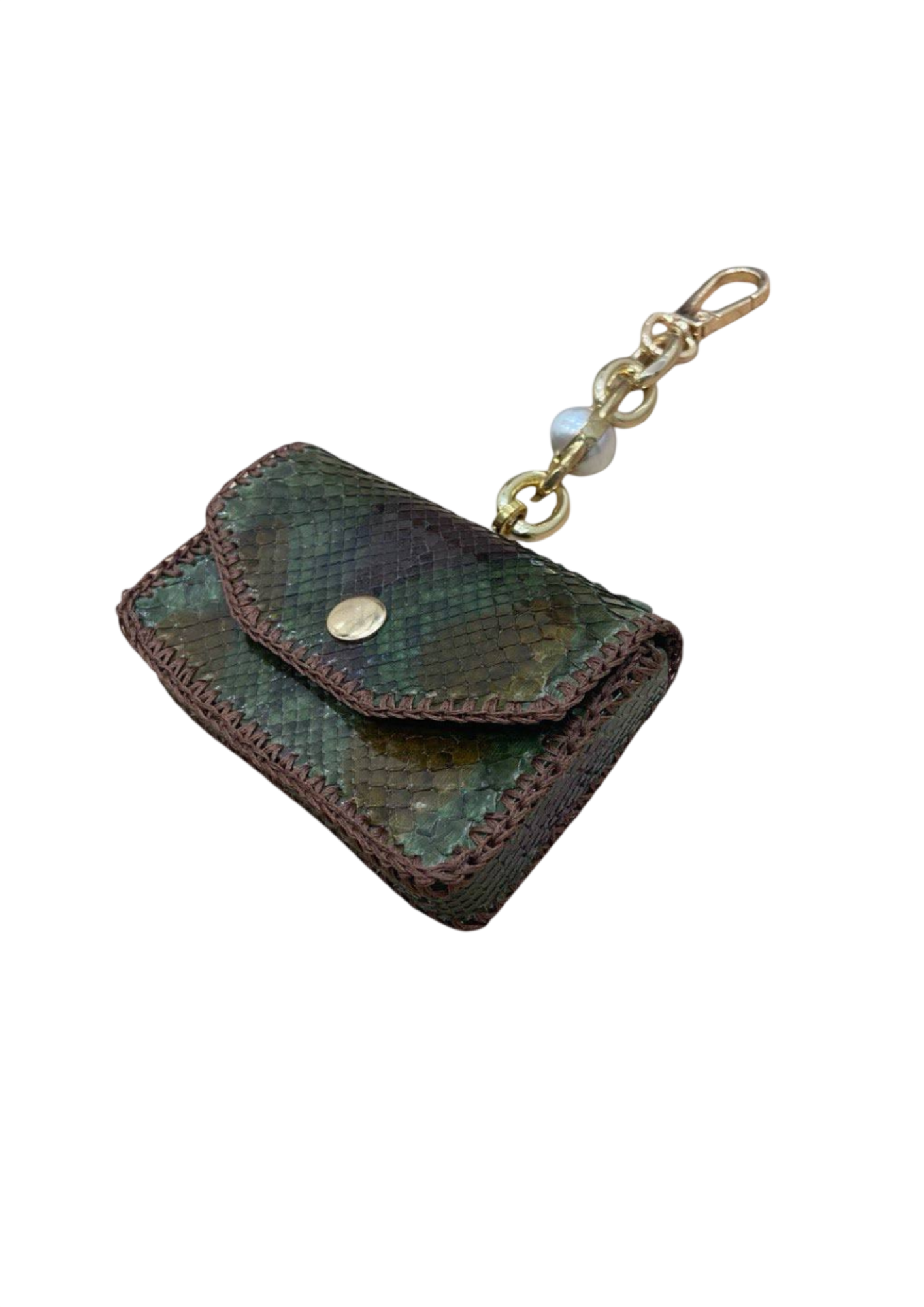 Cardholder with gold chain and swivel hook Card holder Malusha Shop.