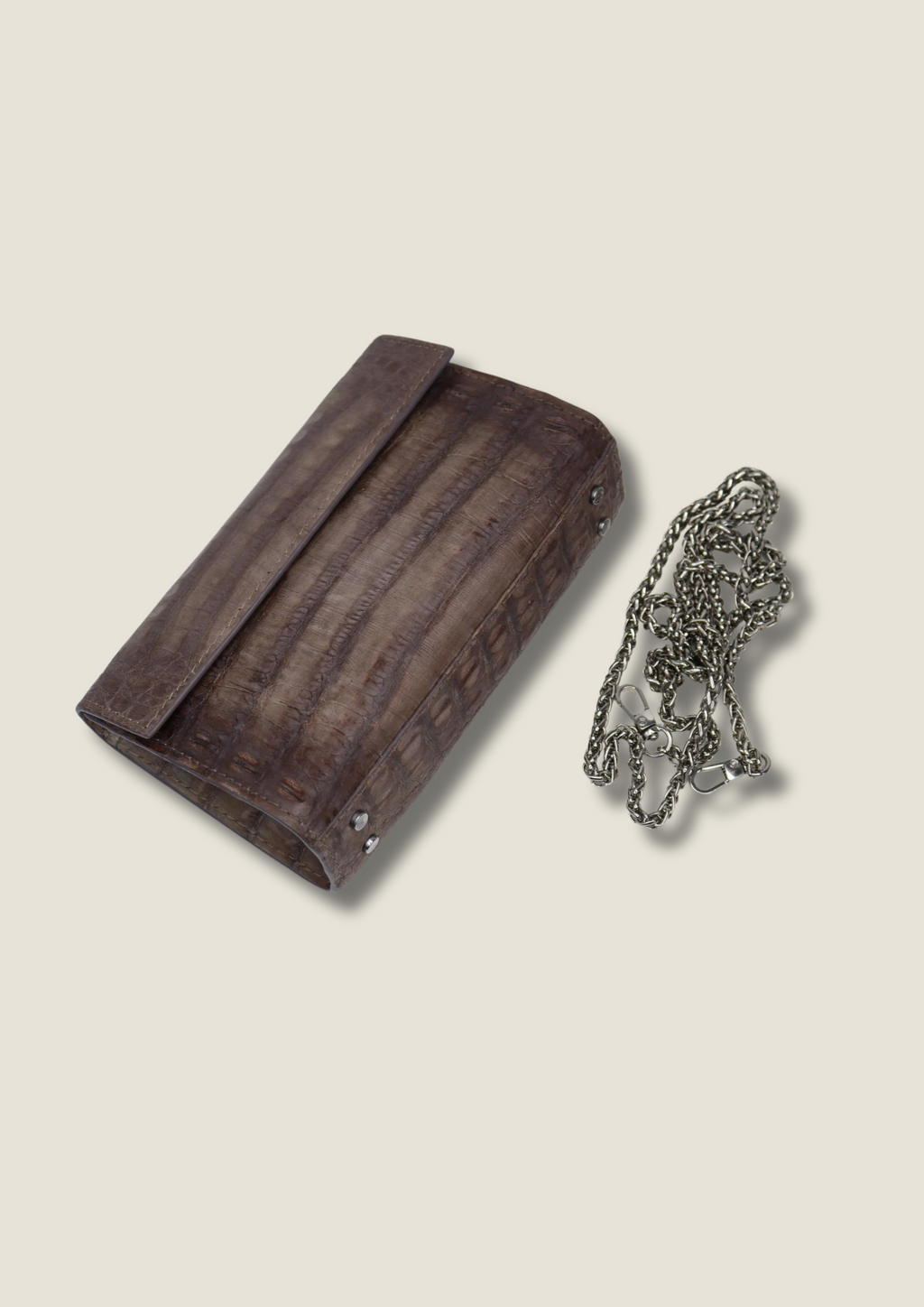 Classic clutch bag made of natural crocodile Clutch Malusha Shop.