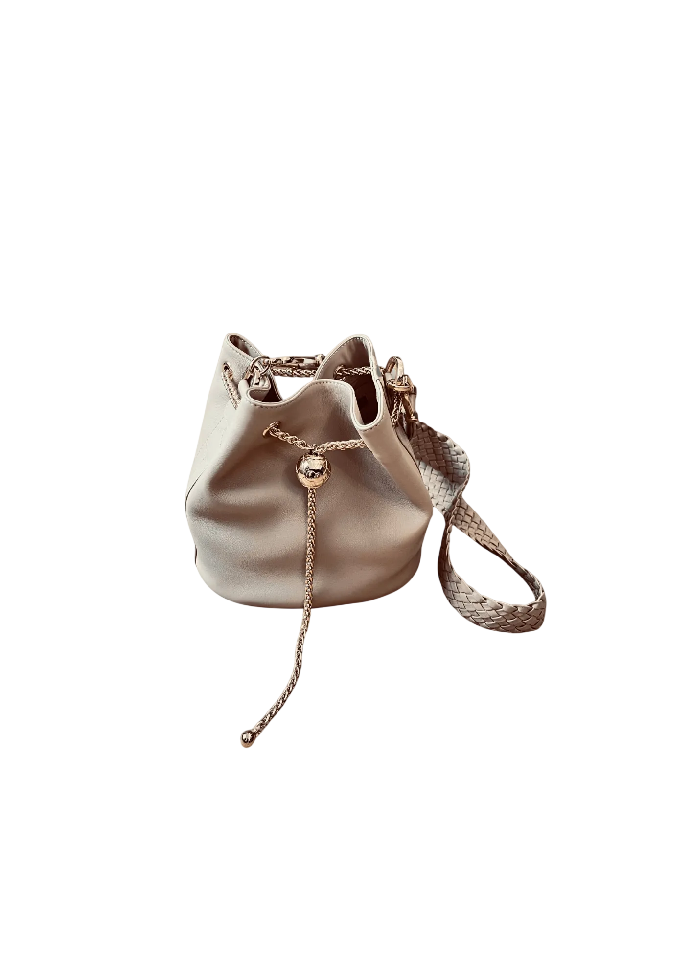 Luxury Togo Leather Pouch Bag - Premium Goat Skin Lined Handbag