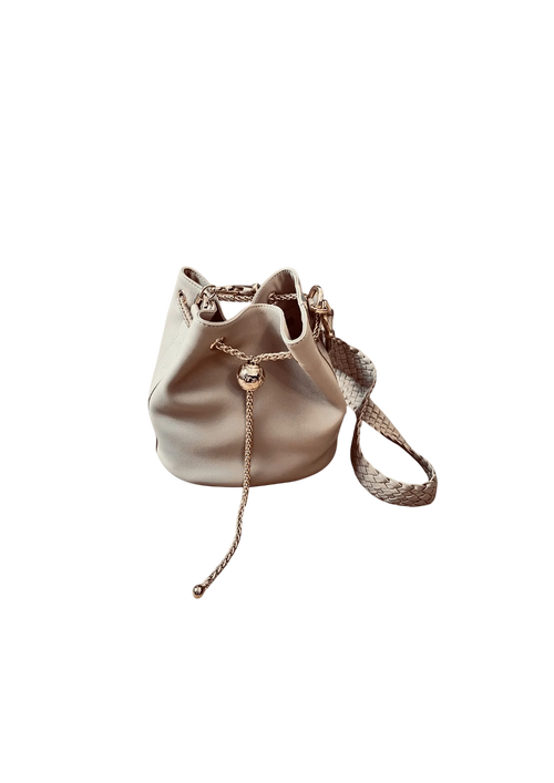 Luxury Togo Leather Pouch Bag - Premium Goat Skin Lined Handbag