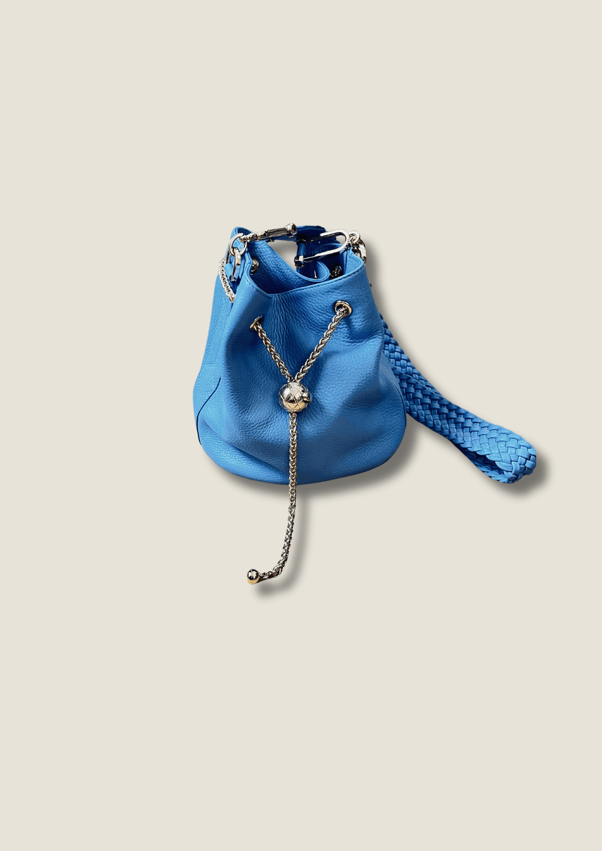 Premium Togo Leather Pouch Bag - Luxury Goat Skin Lined Handbag