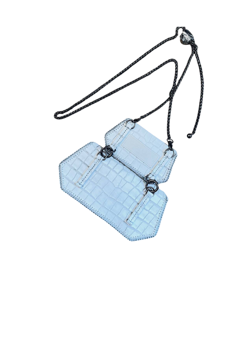 Chic Gemini Bag Set - Trendy Python Leather Duo