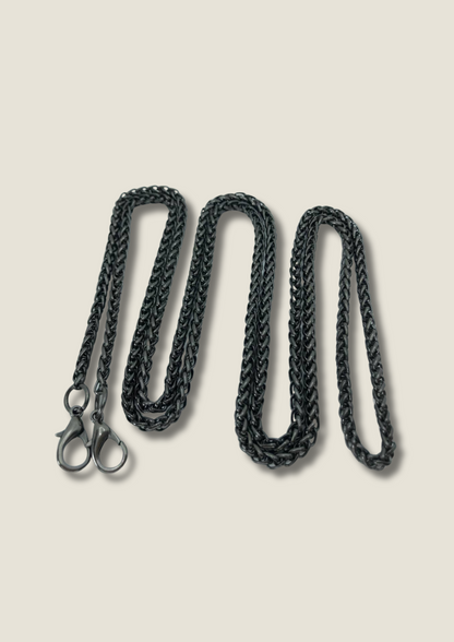 Polished wrap chain replacement with swivel hooks