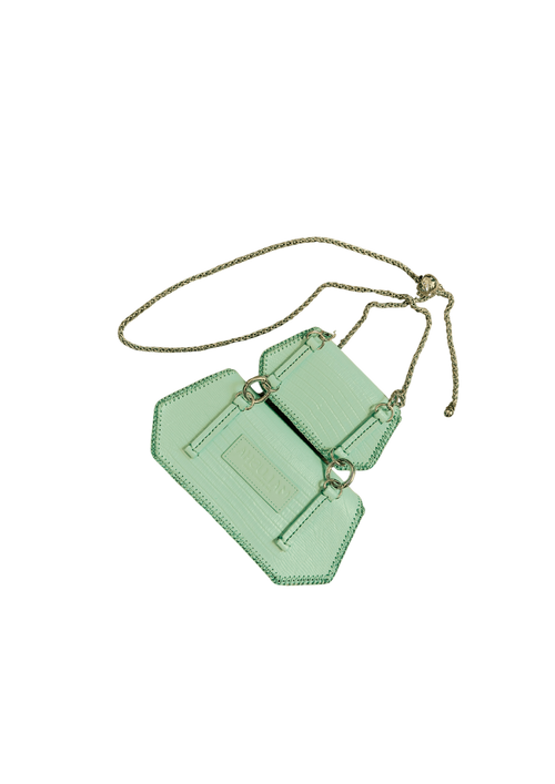 Fresh Mint Gemini Bag Set - 6-Way Python Leather Collection
