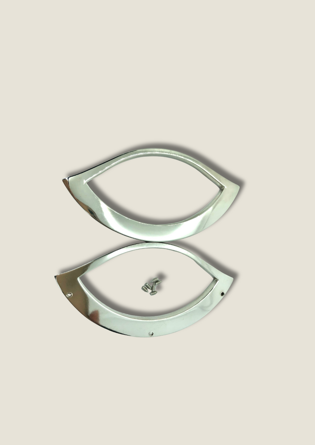 Oval shaped metal frame bag handle with screws Bag handle Malusha Shop.