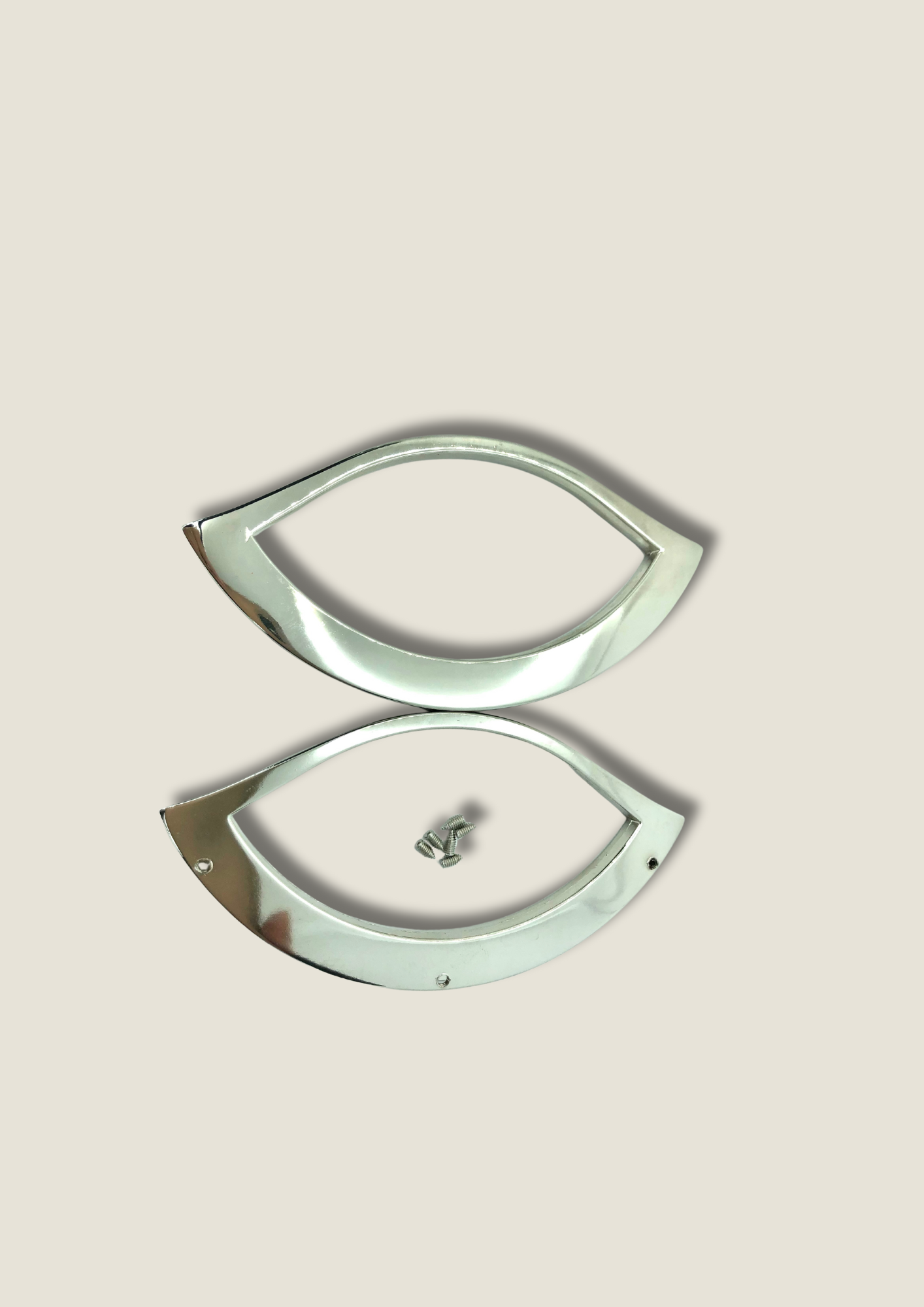 Oval shaped metal frame bag handle with screws Bag handle Malusha Shop.