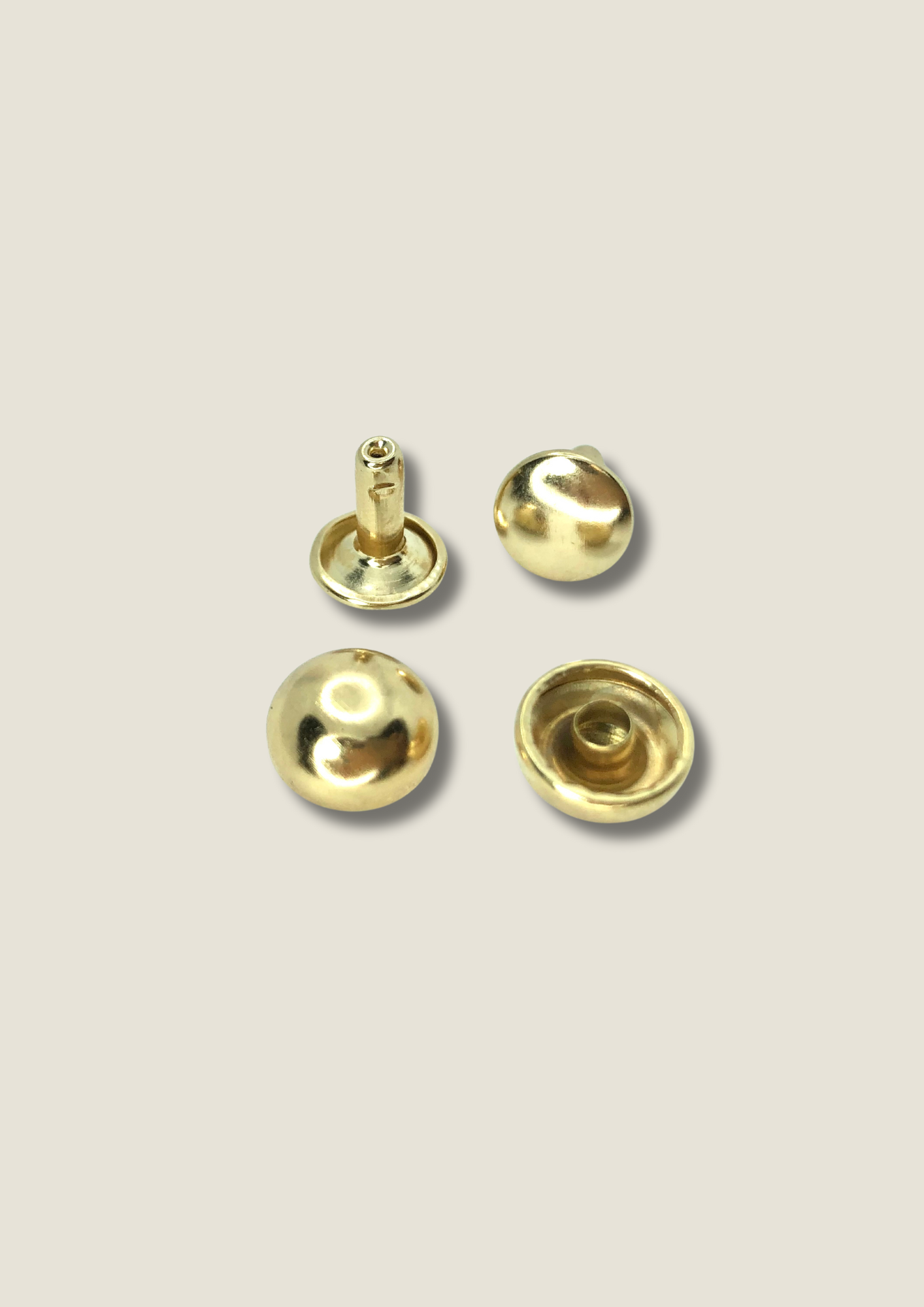 Half-sphere shaped double sided rivets Rivet Malusha Shop.