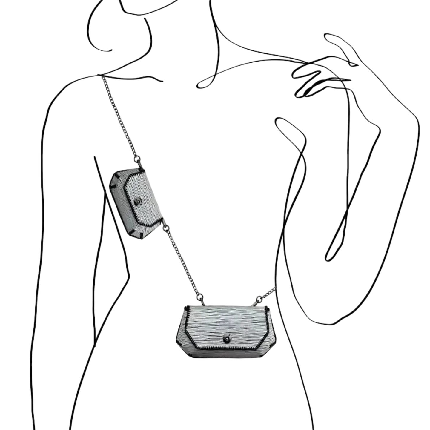 Innovative Gemini Bag Set - Revolutionary Python Leather Design