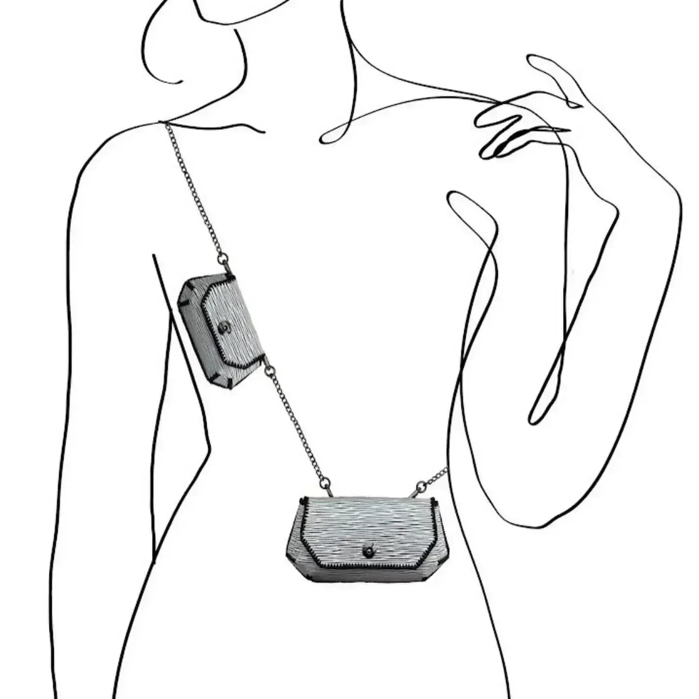 Fresh Mint Gemini Bag Set - 6-Way Python Leather Collection