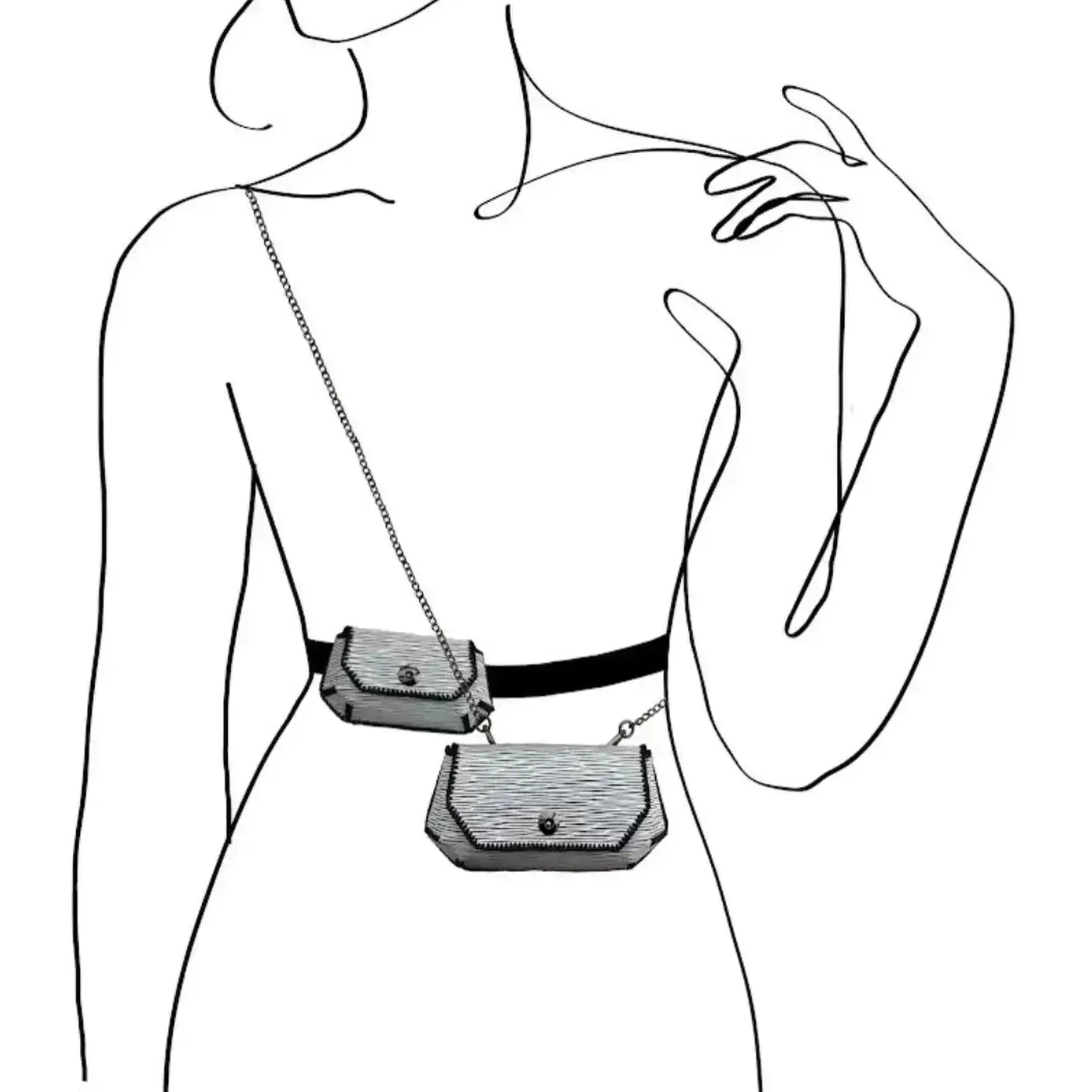 Fresh Mint Gemini Bag Set - 6-Way Python Leather Collection