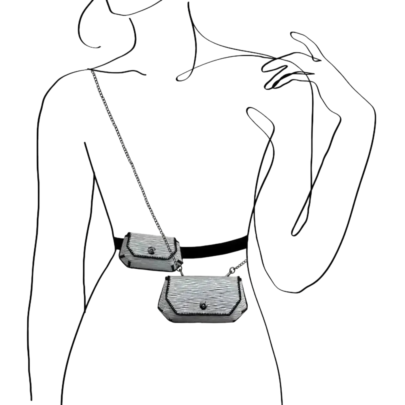Fresh Mint Gemini Bag Set - 6-Way Python Leather Collection