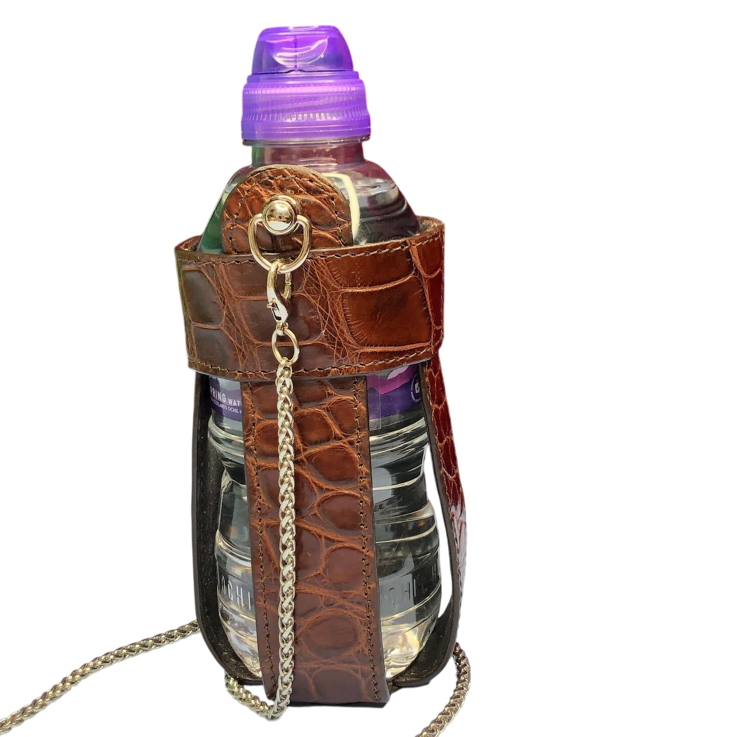 Water bottle case made of natural crocodile Bottle case Malusha Shop.