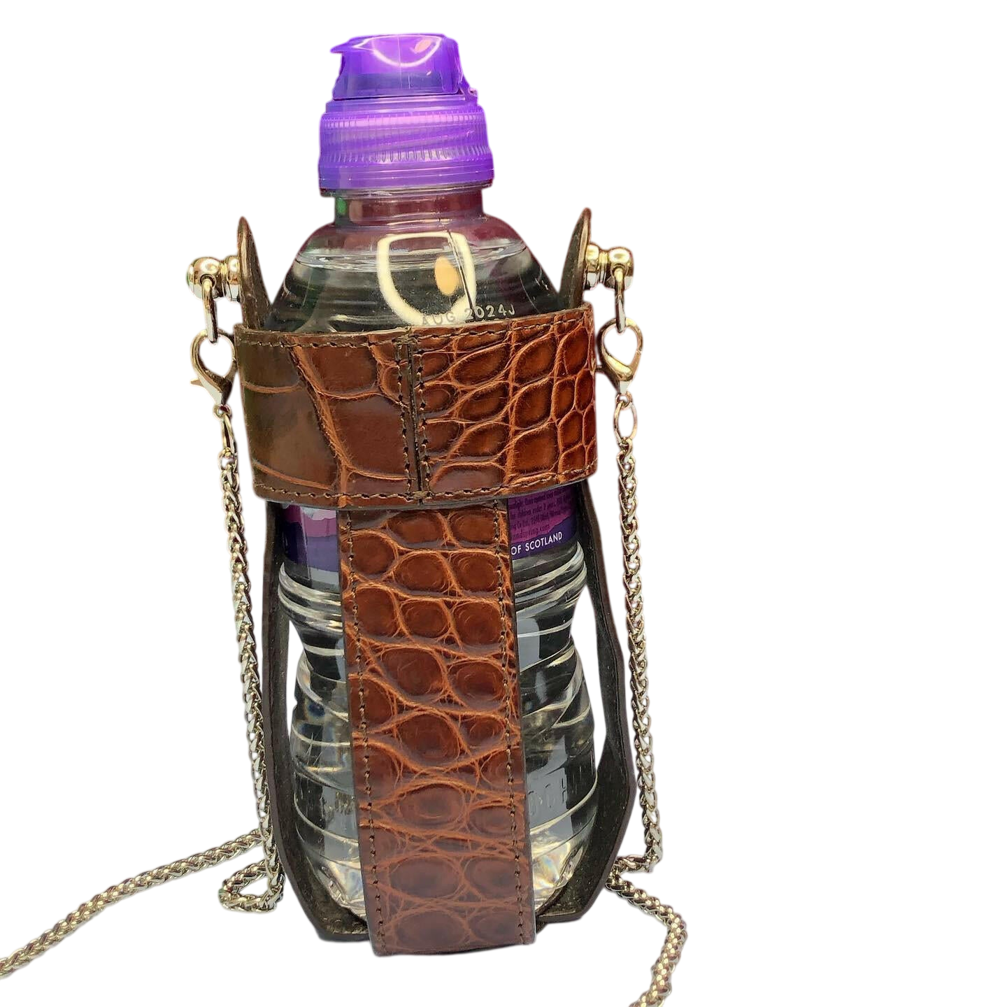 Water bottle case made of natural crocodile Bottle case Malusha Shop.
