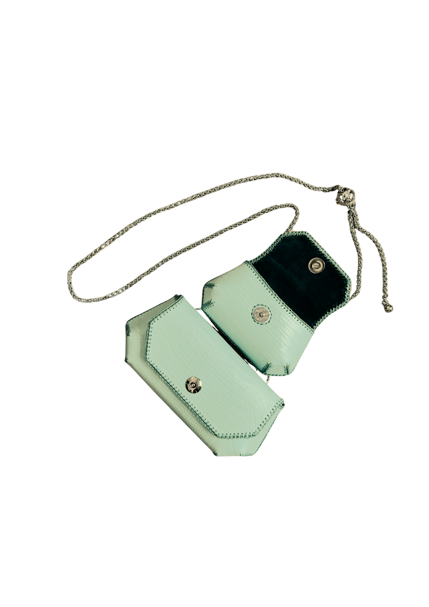 Fresh Mint Gemini Bag Set - 6-Way Python Leather Collection