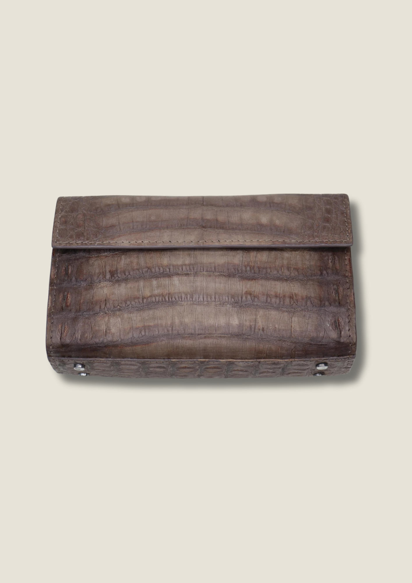 Classic clutch bag made of natural crocodile