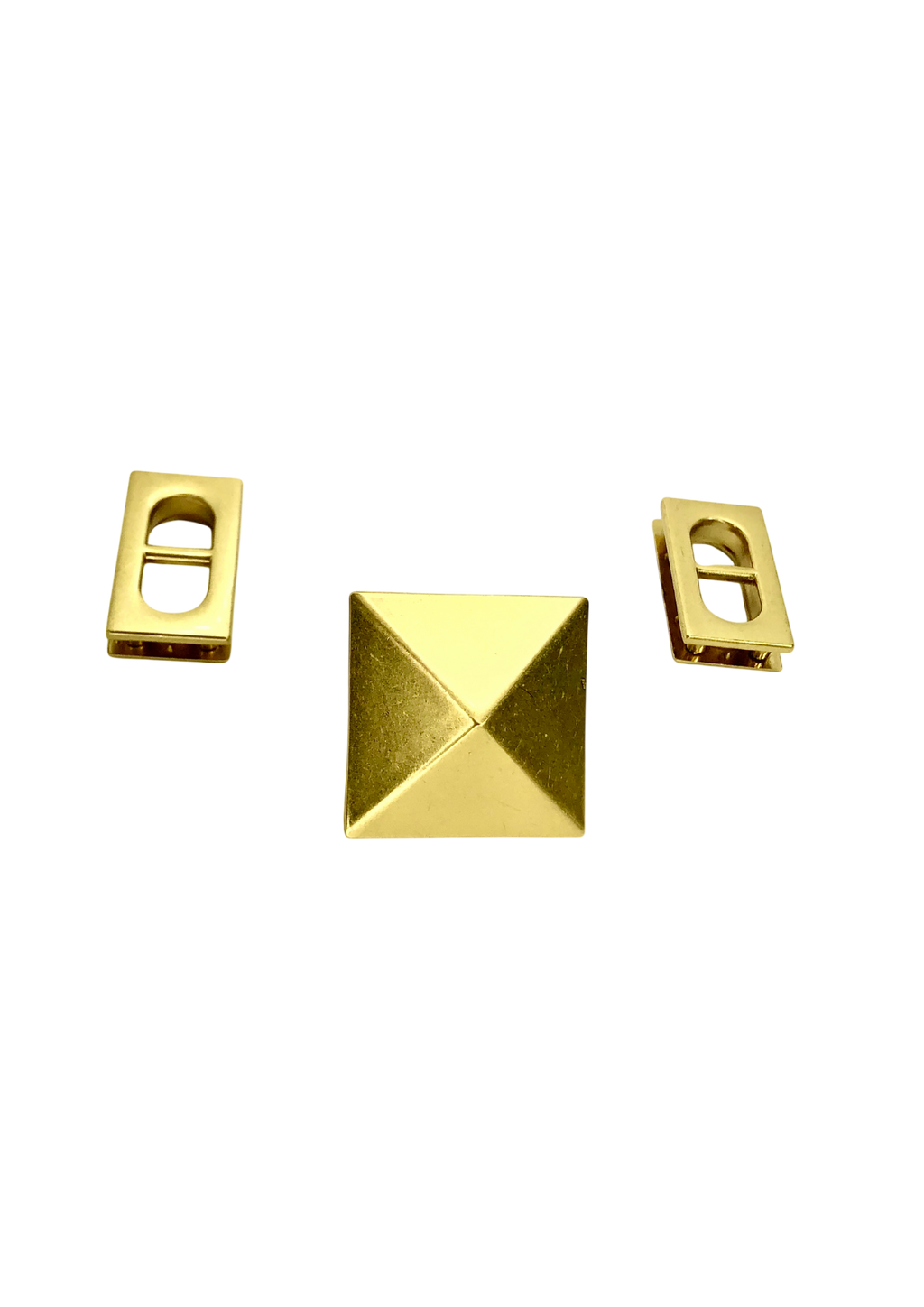 Magnetic bag clasp with piramid overlay with two eyelets Valentino style Claps Malusha Shop.