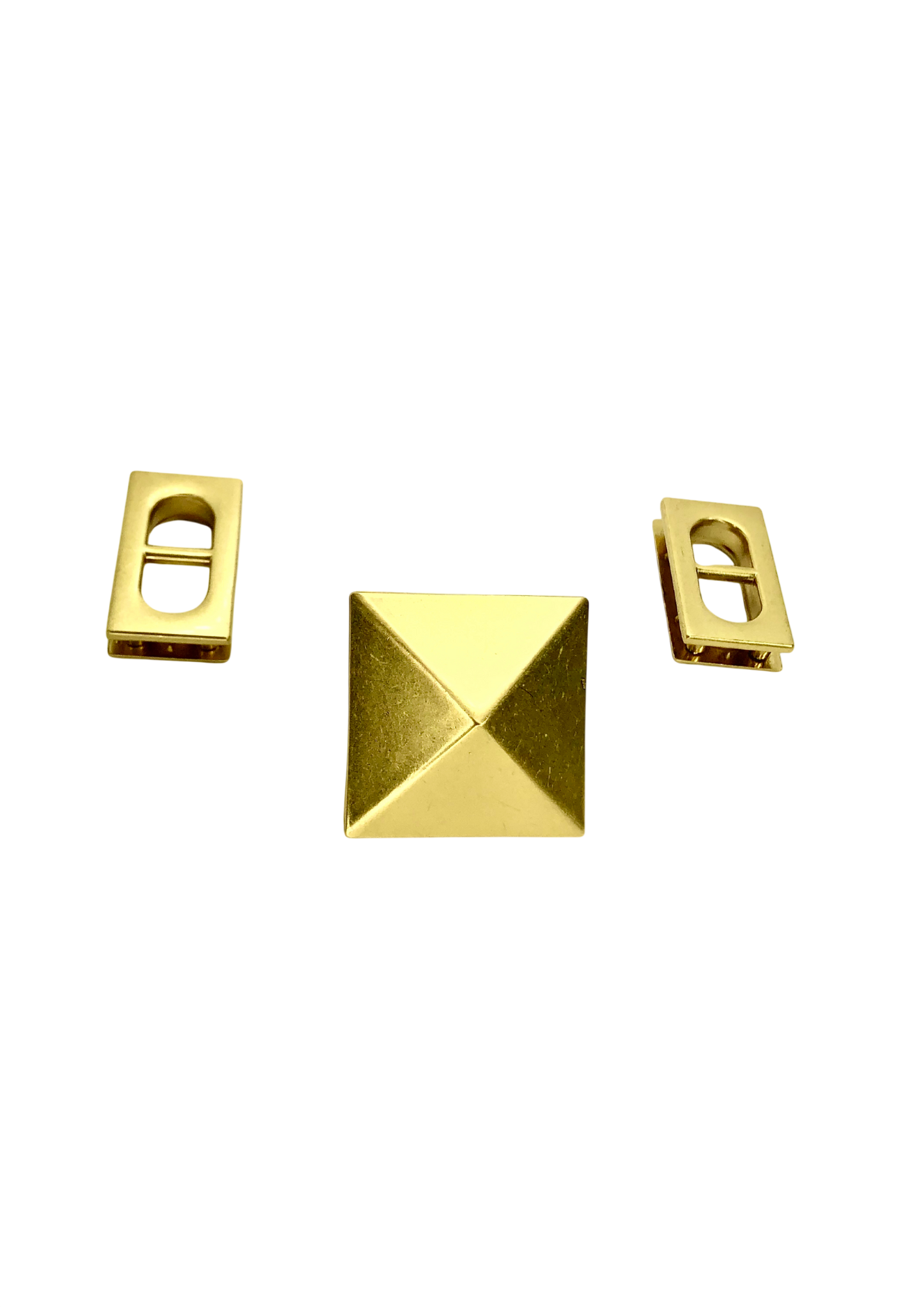 Magnetic bag clasp with piramid overlay with two eyelets Valentino style Claps Malusha Shop.