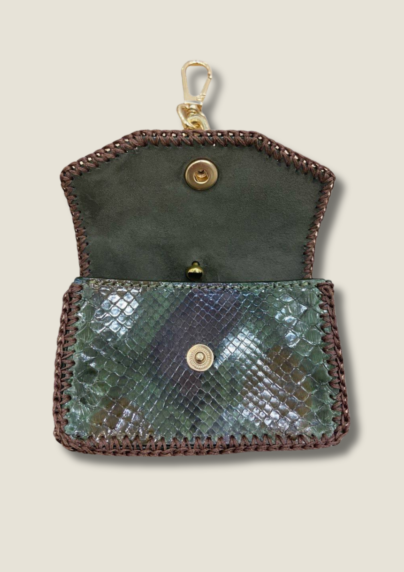 Cardholder with gold chain and swivel hook Card holder Malusha Shop.